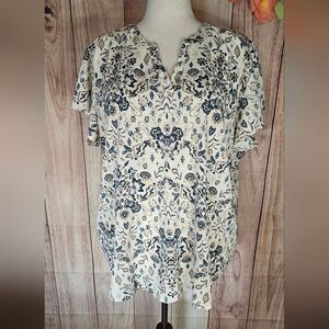 Maurices Flutter Sleeve Popover Blouse Size 2X